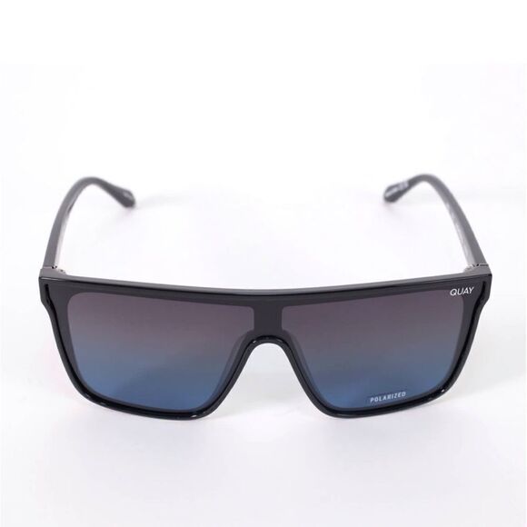 Quay Australia NIGHTFALL Extra Large Sunglasses-Black/Black Blue Polariz… - Picture 12 of 15